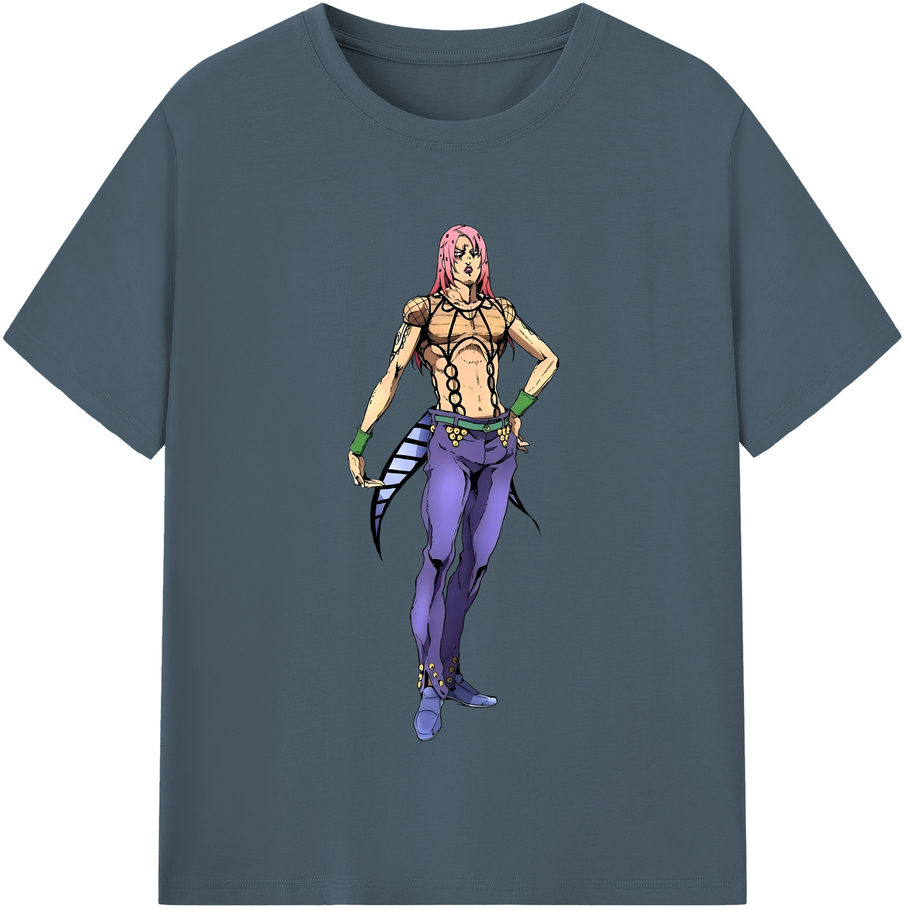 （画像用） ジョジョの奇妙な冒険 ビネガー?ドッピオ JoJo's Bizarre Adventure Vinegar Doppio 綿100％半袖Tシャツ（フロントプリント）